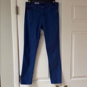 AG Blue Mid-rise Jeans